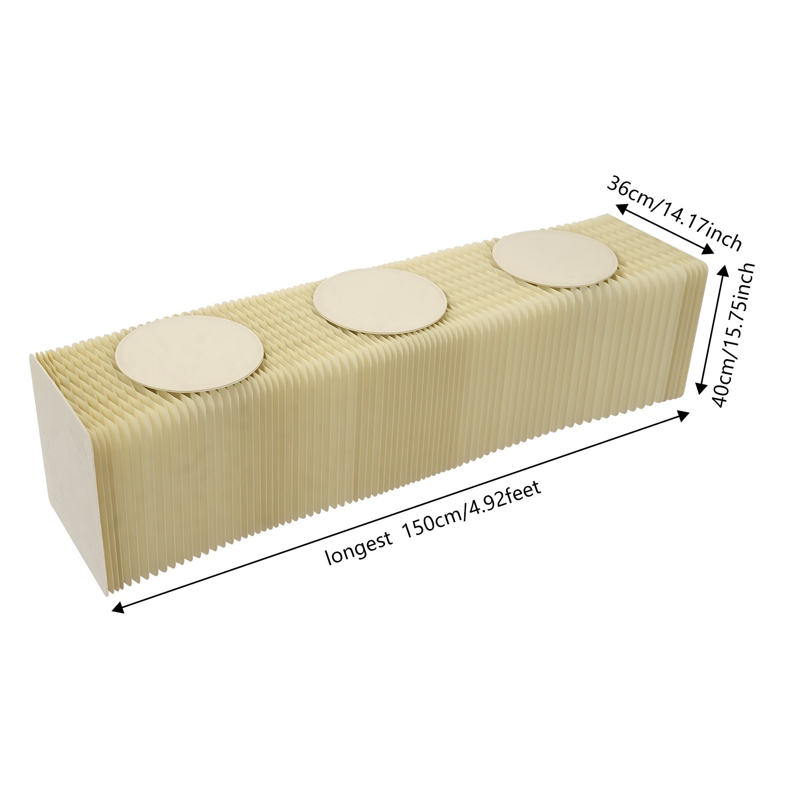 Heavy-Duty Folding Craft Bench with Cushion Foldable Shoe Changing Stool