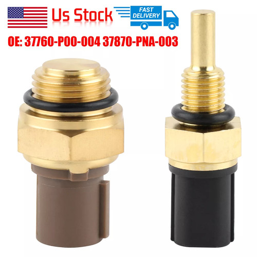 Set of 2PCS Honda Cooling Fan Switch Coolant Temp Sensor For Accord CR-V Civic
