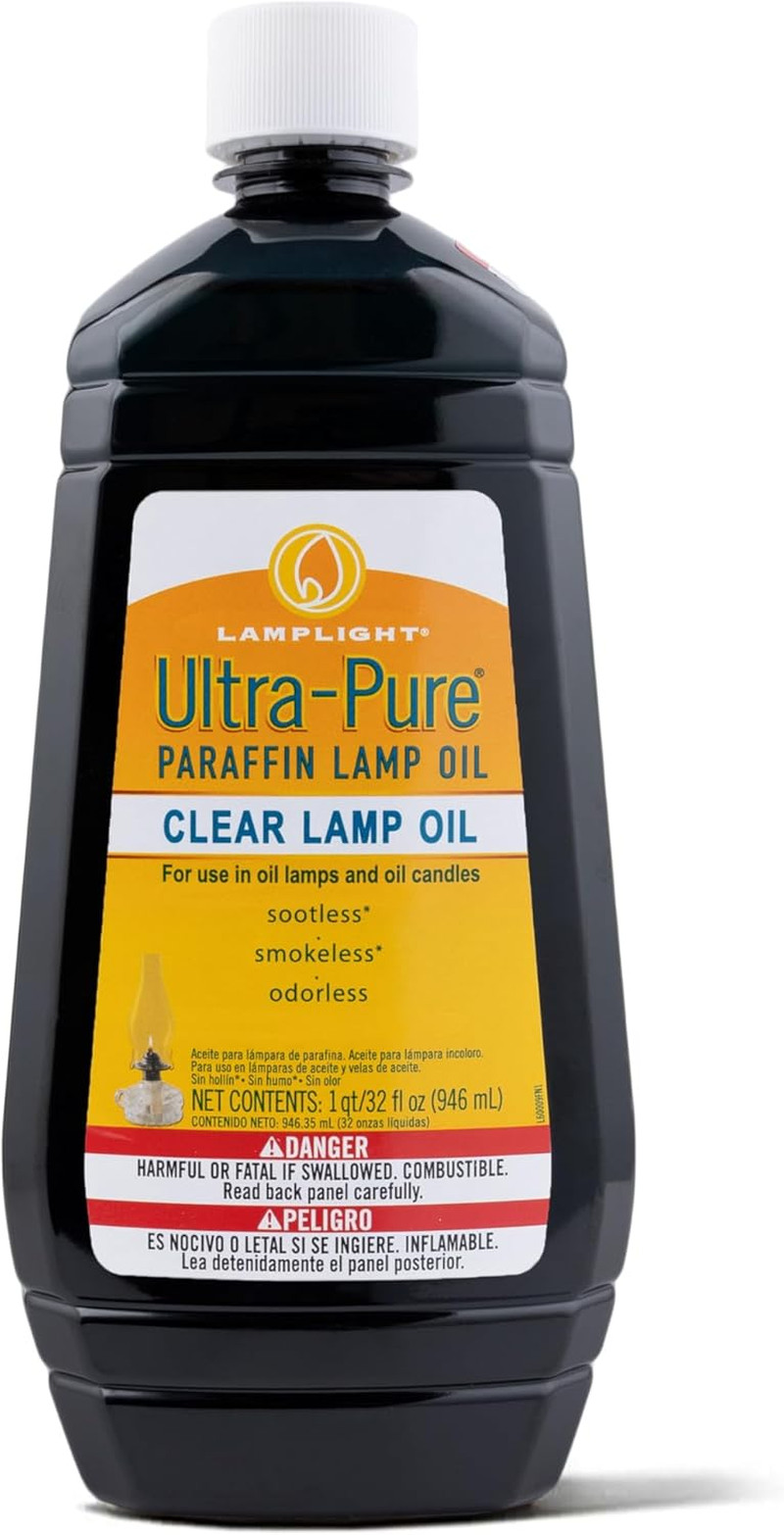 Clear Ultra-Pure Lamp Oil, 32 oz - Premium Quality Fuel for Lamps
