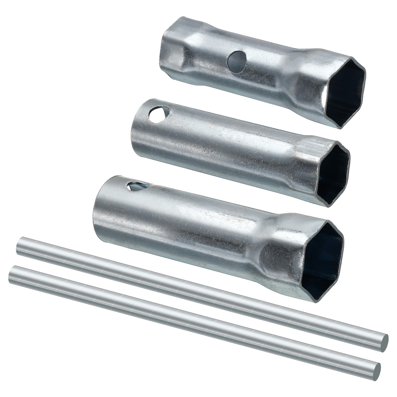 3 Pcs (16mm, 21mm, 17/19mm) Spark Plug Wrench Set Carbon Steel