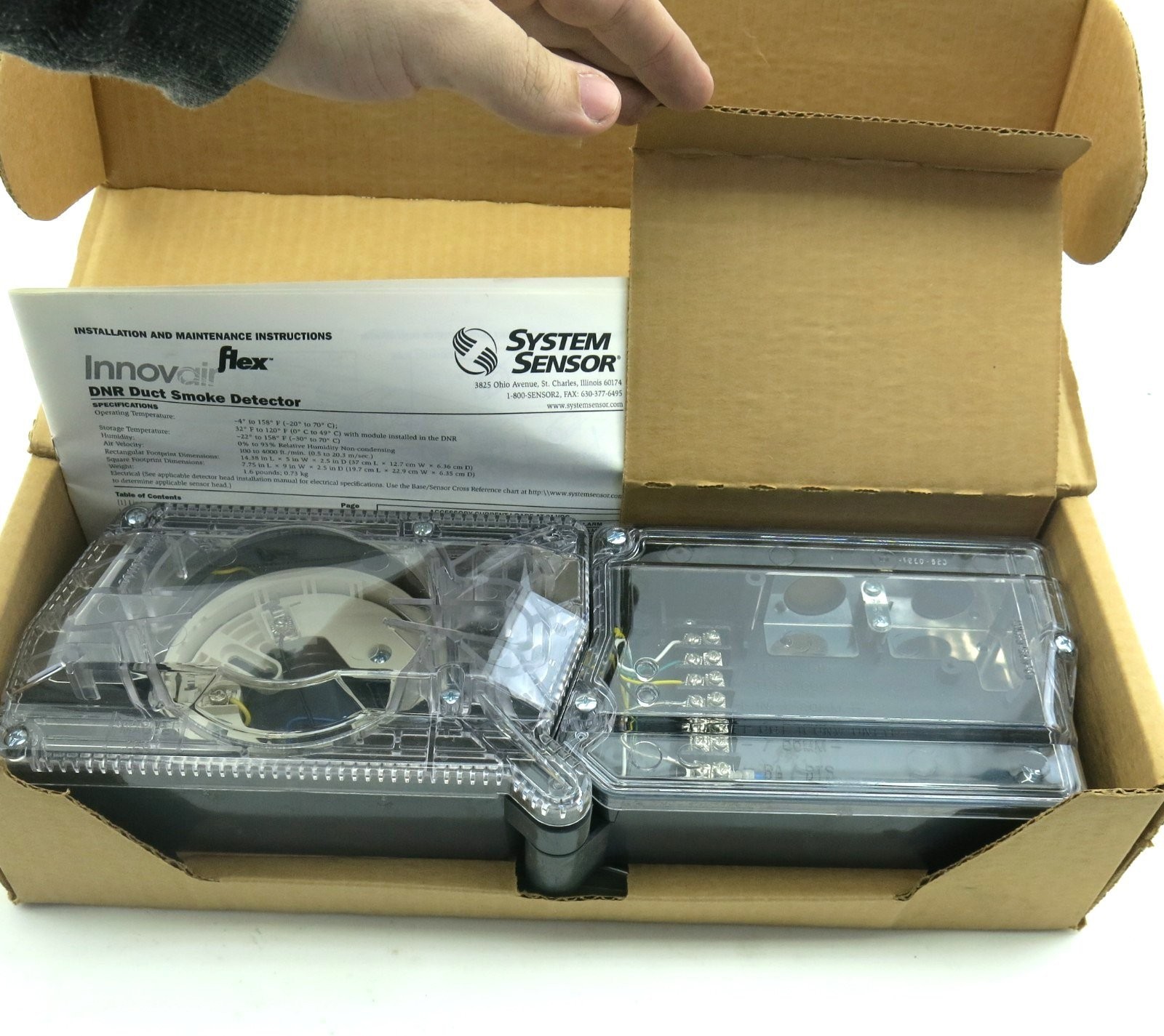 NEW System Sensor Model No: DNR INTELLIGENT NON-RELAY DUCT SMOKE DETECTOR