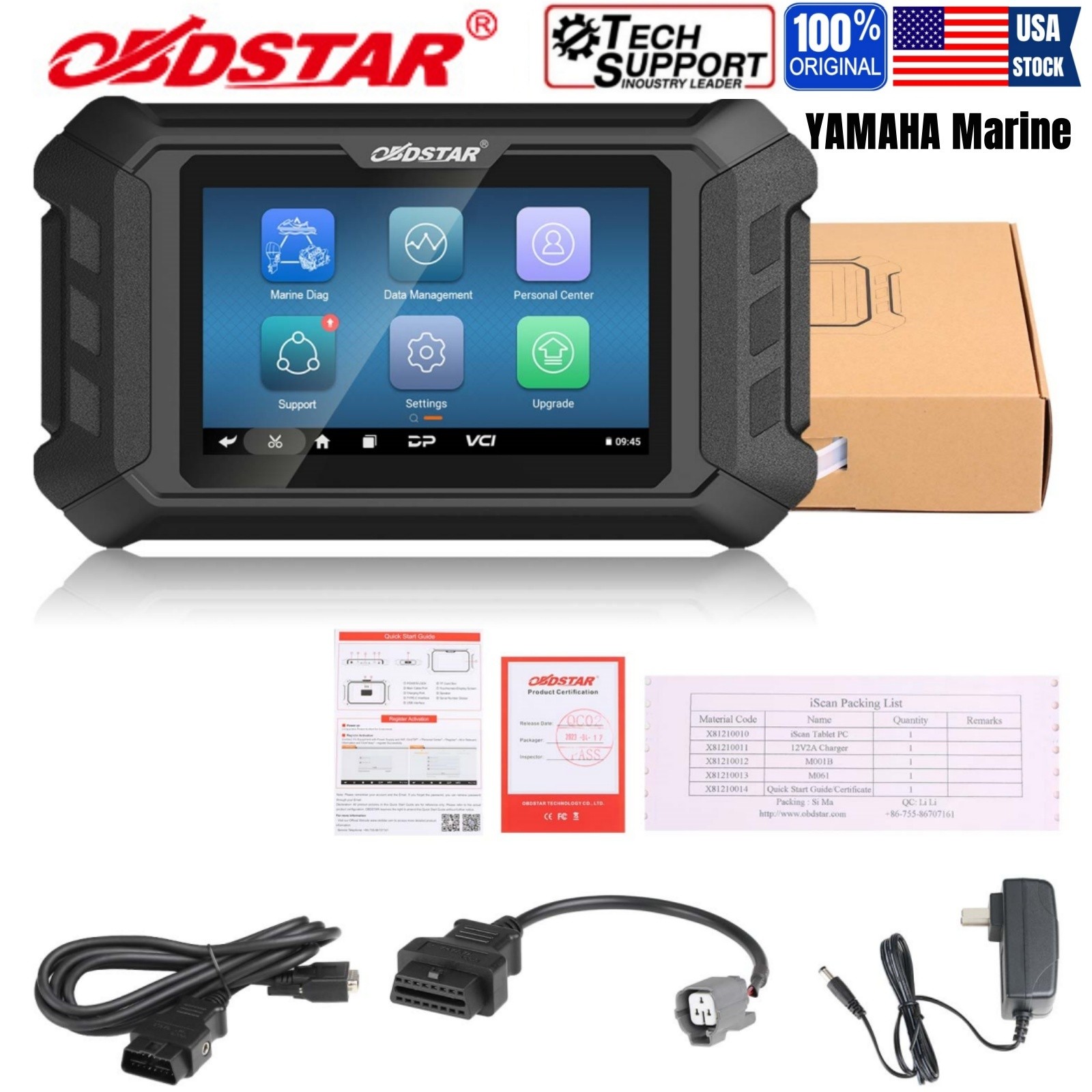 OBDSTAR iScan for 2025 YAMAHA Jet Ski/Outboard Marine Diagnostic Scan Key Coding