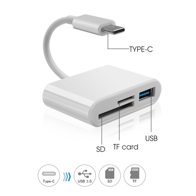 3in1 USB Stick SD Card Reader Type C OTG Adapter For iPhone 17e 16 15 Pro Max 14