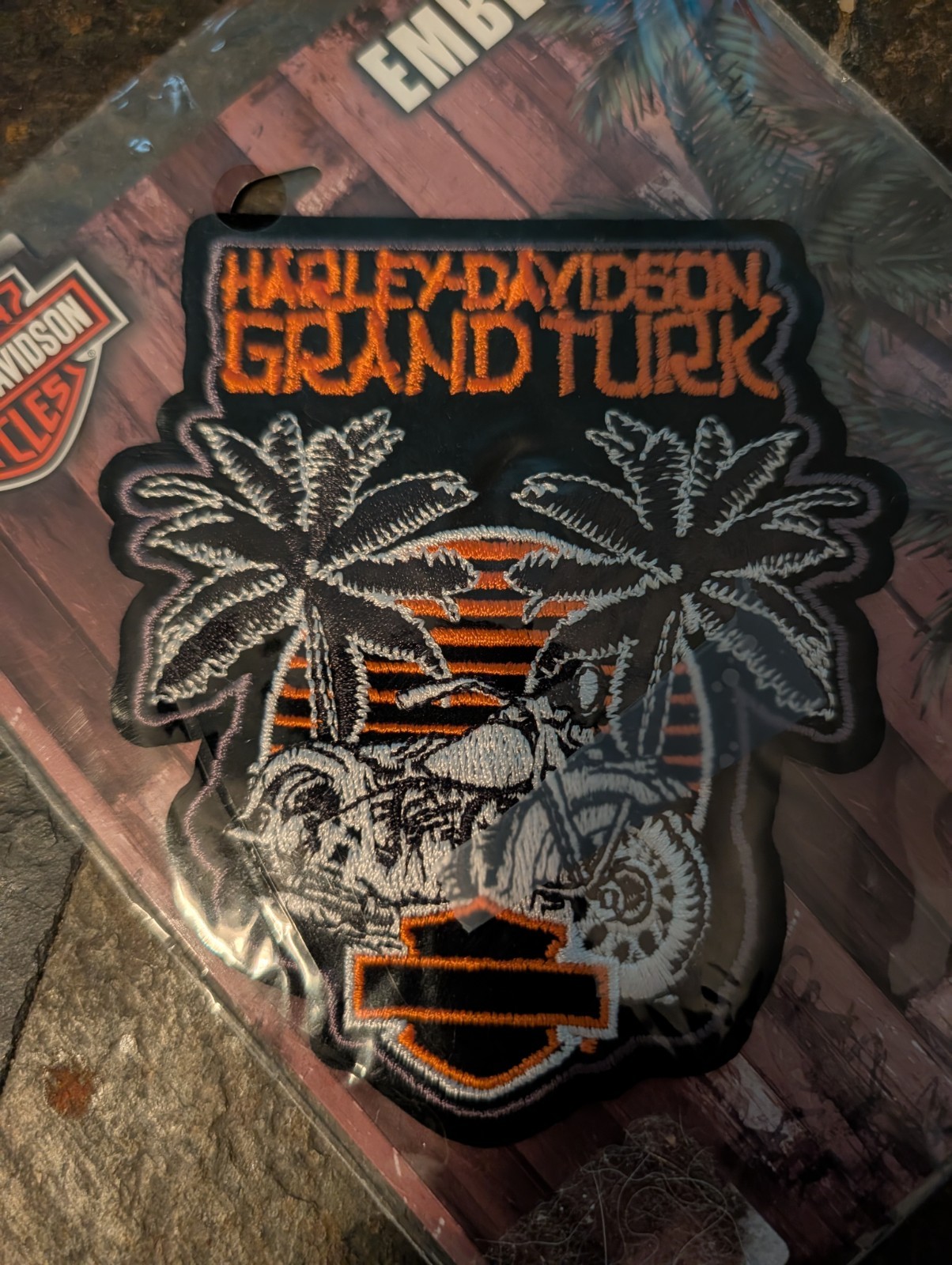 New Harley-Davidson Grand Turk Embroidered Patch - Official Emblem Sew On