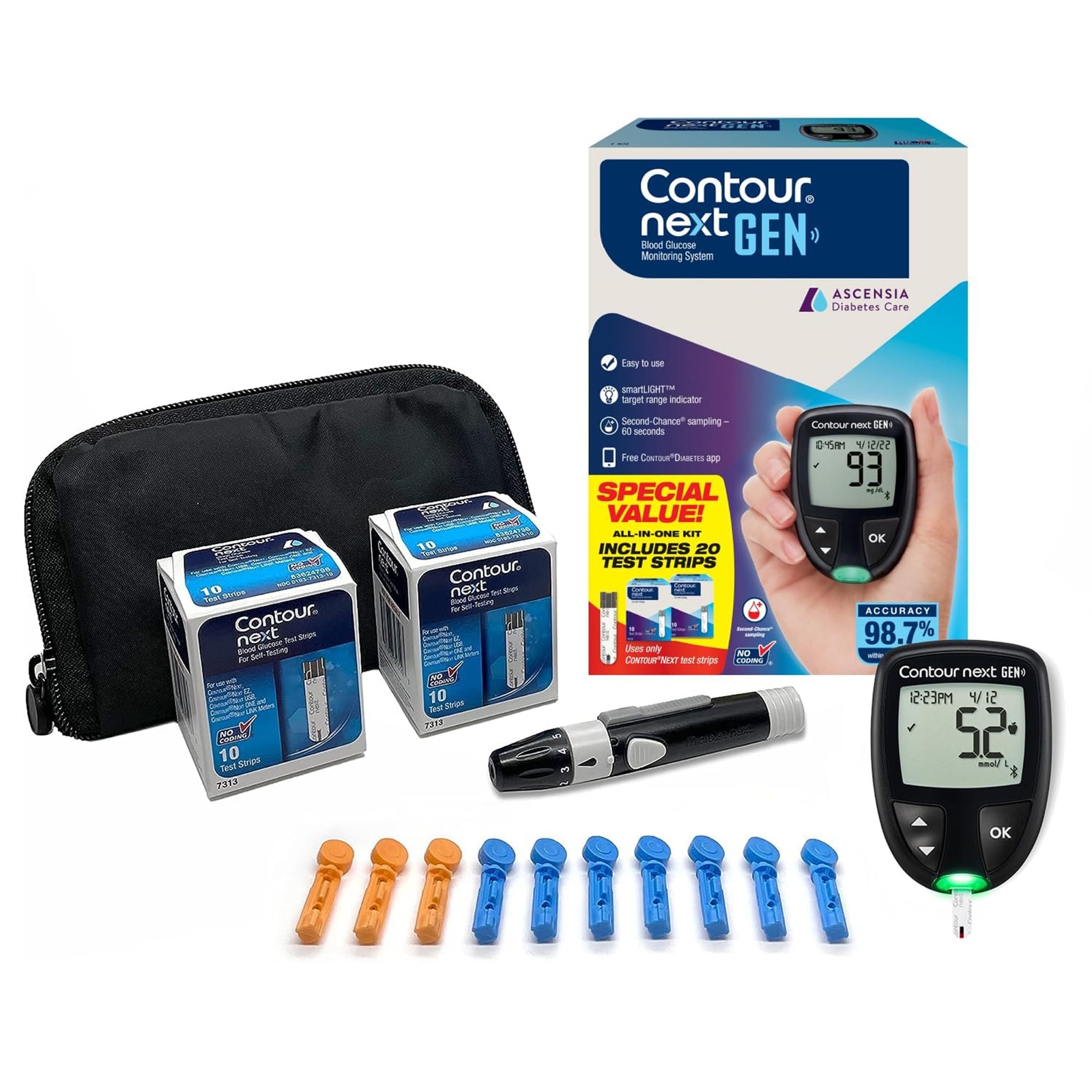 Ascensia CONTOUR NEXT GEN Blood Glucose Monitoring System – All-in-... Fas