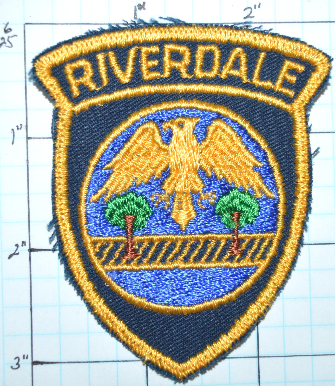 ILLINOIS, RIVERDALE VINTAGE POLICE DEPT 3.25" PATCH