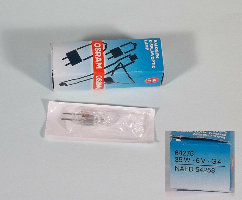 OSRAM 64275 6 volt 35 watt Halogen Microscope Light Bulb G4 NAED 54258