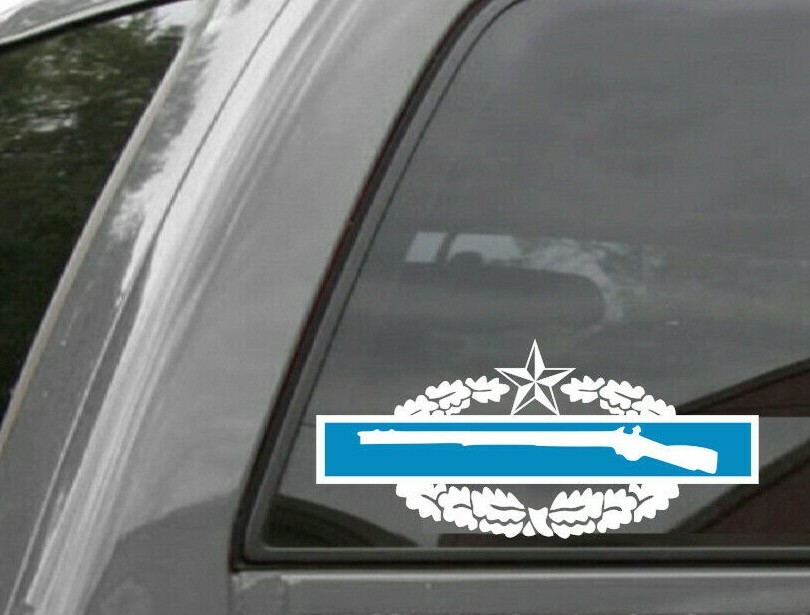 COMBAT INFANTRY BADGE CIB 2nd AWARD Vinyl Window Decal Sticker U.S. Army