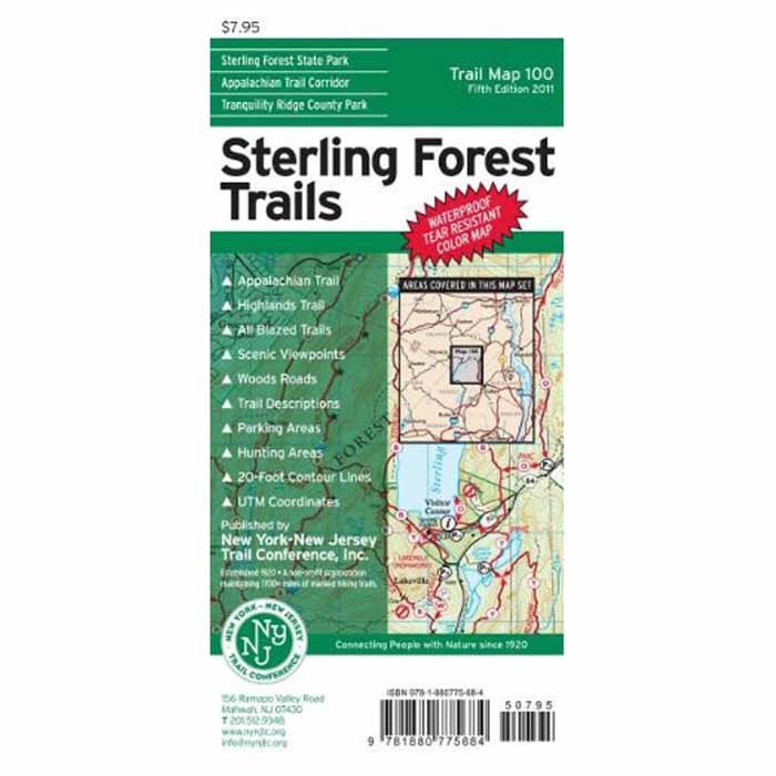 Sterling Forest Trail Map - Durable Waterproof Topographic Map for Hiking &
