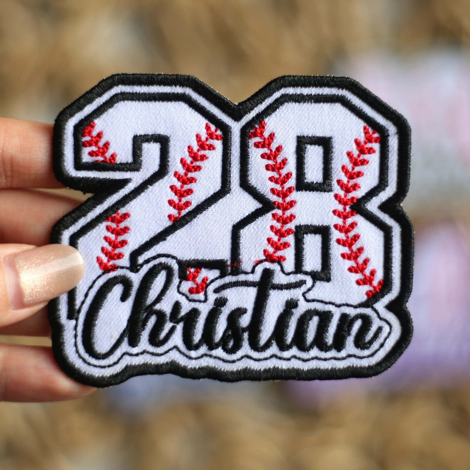 Personalized Baseball Name Patches - Custom Baseball Number Patch Iron on