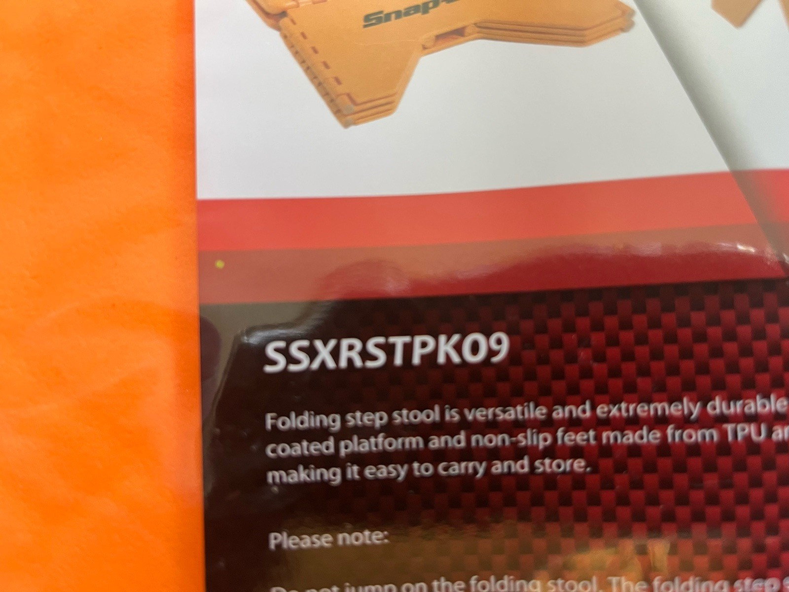 Snap On Step Stool Orange