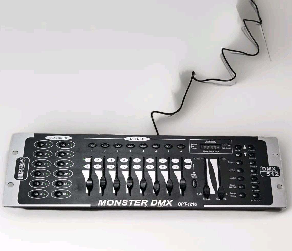 Optima Lighting Monster DMX OPT-1216 with Power Supply Tested Works