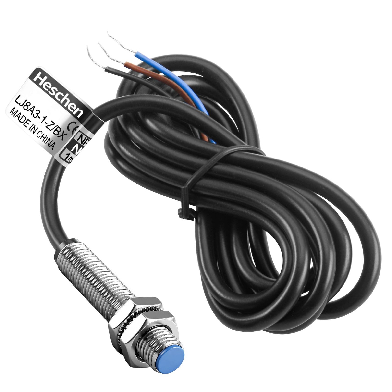 Heschen M8 Inductive Proximity Sensor Switch Shield Type LJ8A3-1-Z/BX Blue