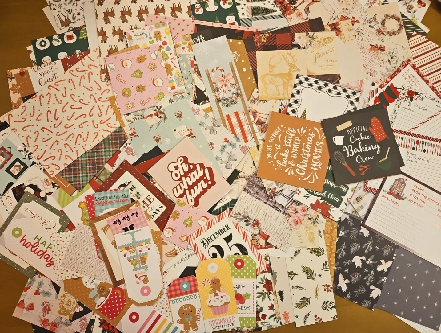 Christmas Scraps, Tags, Cut aparts Carta Bella, Echo Park, Prima & More