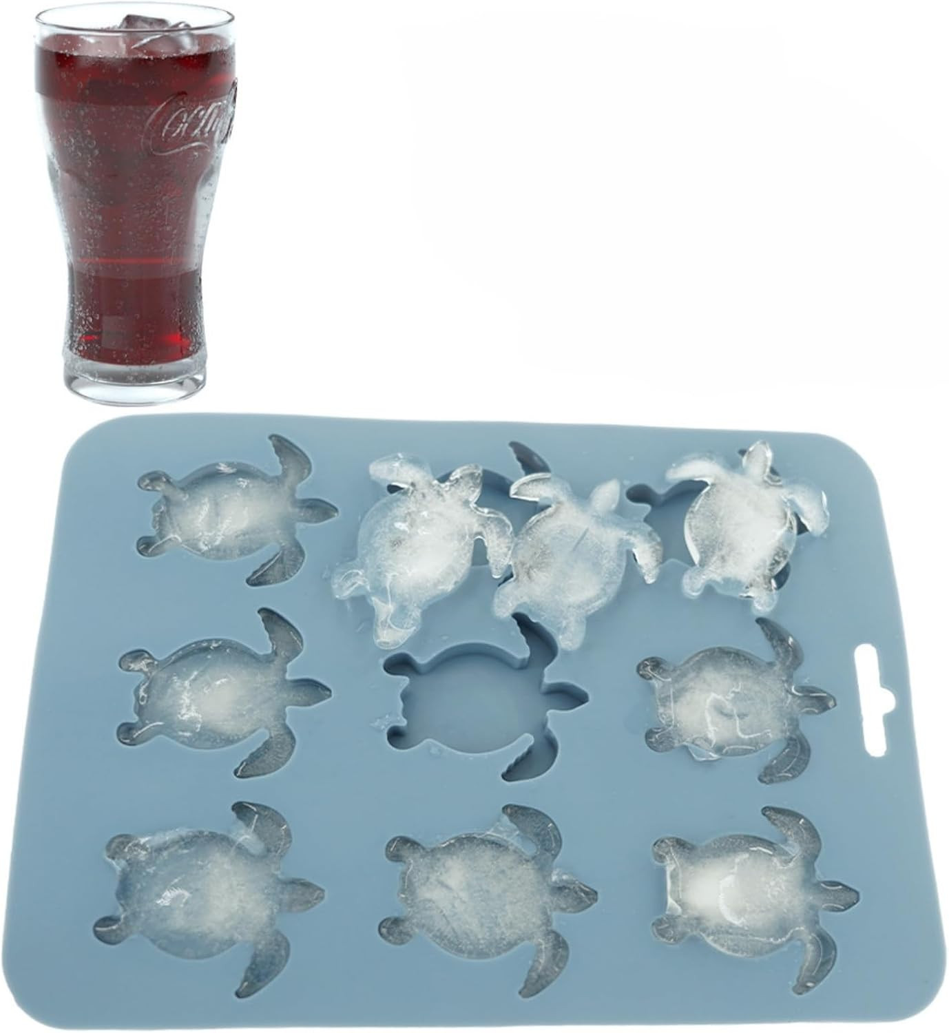 Ice Cube Mold Turtle Shaped Silicone Ice Cube Tray for Beverages, Beer, Juice, W