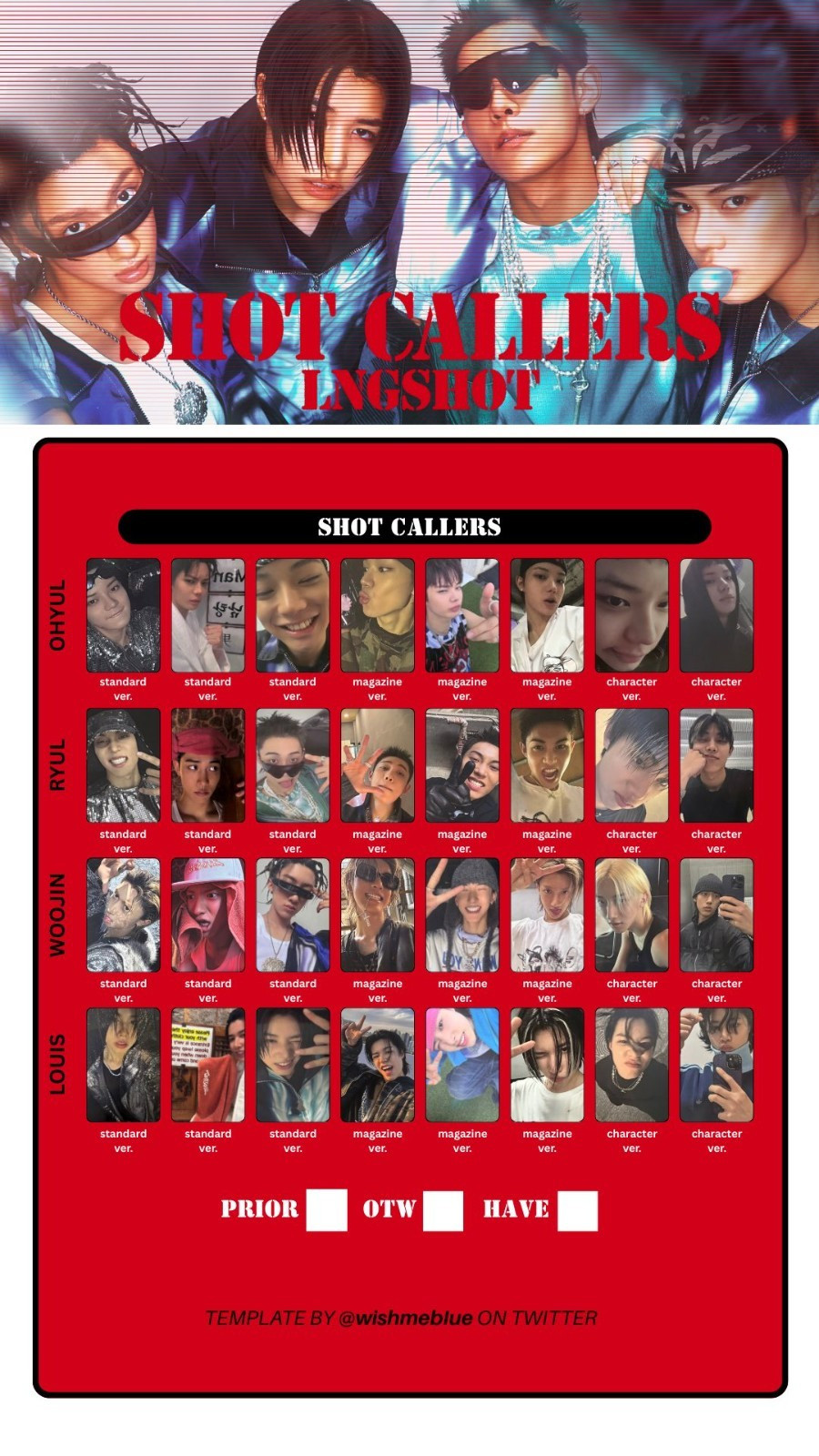 LNGSHOT - EP [SHOT CALLERS] ALBUM FULL VERSION PHOTOCARD OFFICIAL BEE