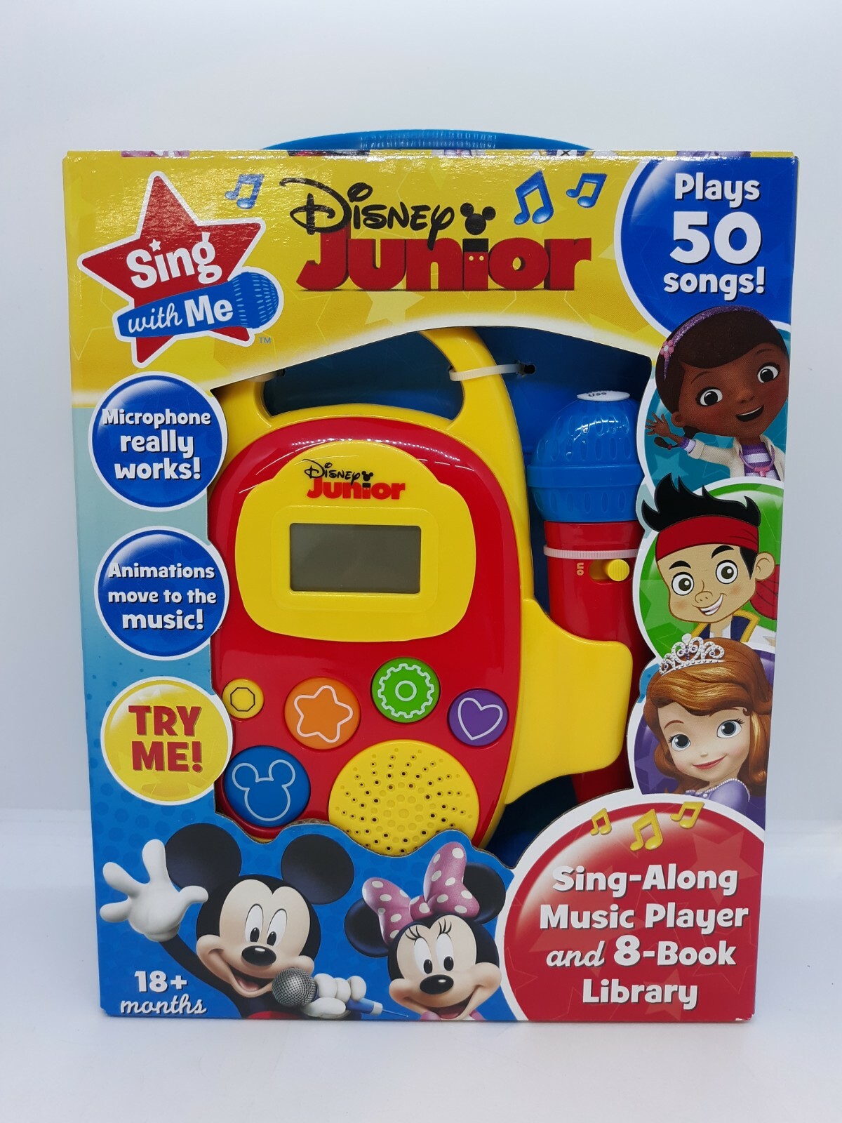 NEW Disney Junior Sing With Me Sing Along Music Player & 8 Book Library