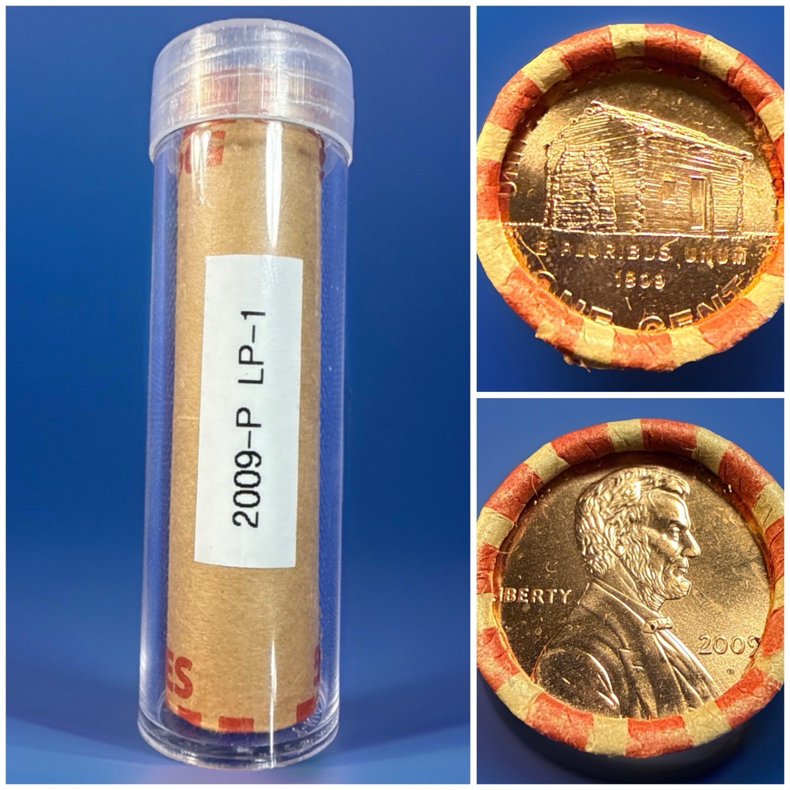 2009-P Lincoln Bicentennial Cent Roll LP-1 Birth Or Log Cabin Reverse. OBW BU