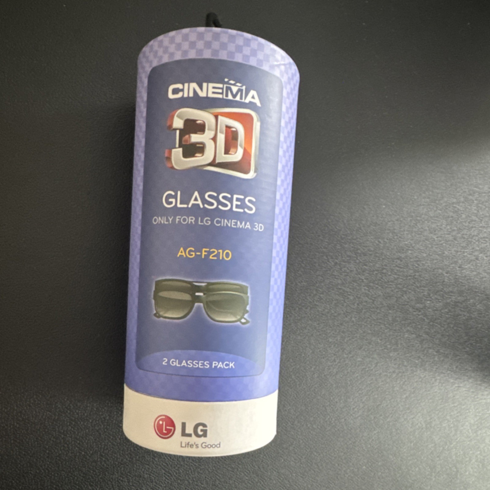 Brand New Sealed 2 Pack of LG Cinema 3D Glasses AG-F210 Black