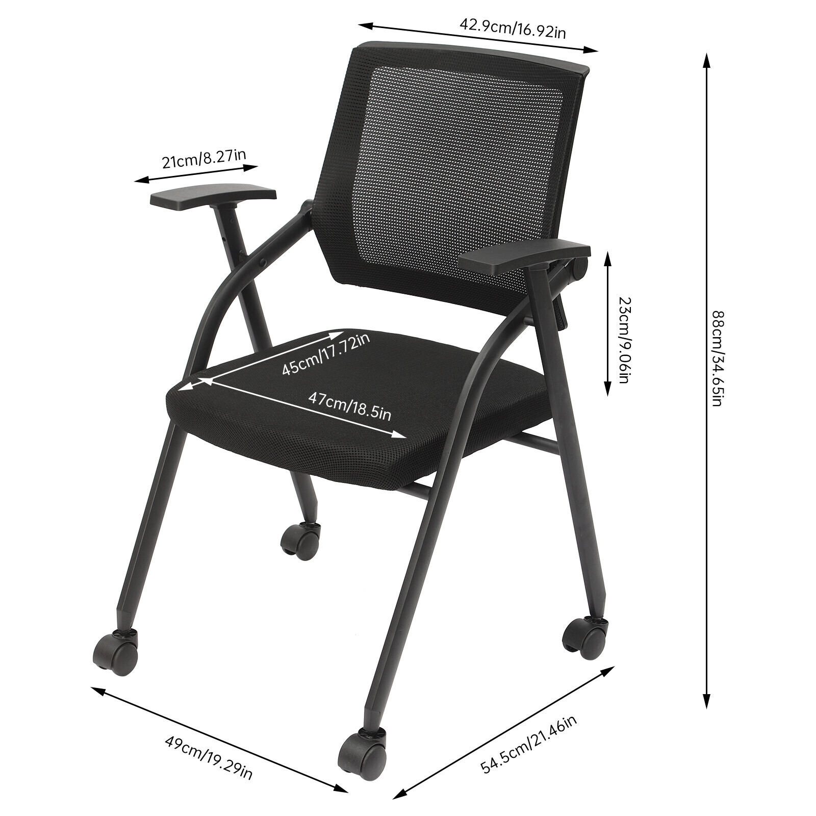 4 Pack Office Chairs on Wheels Ergonomic Mesh Bouncing Back Office Chair