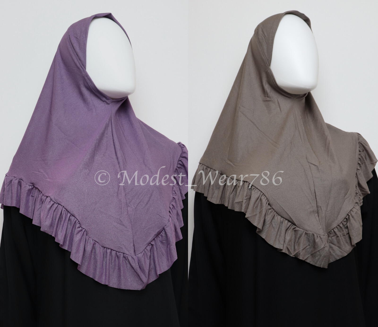 Women/Girls One Piece Instant Slip on Amira Hijab Shimmer High Quality 15 Colors