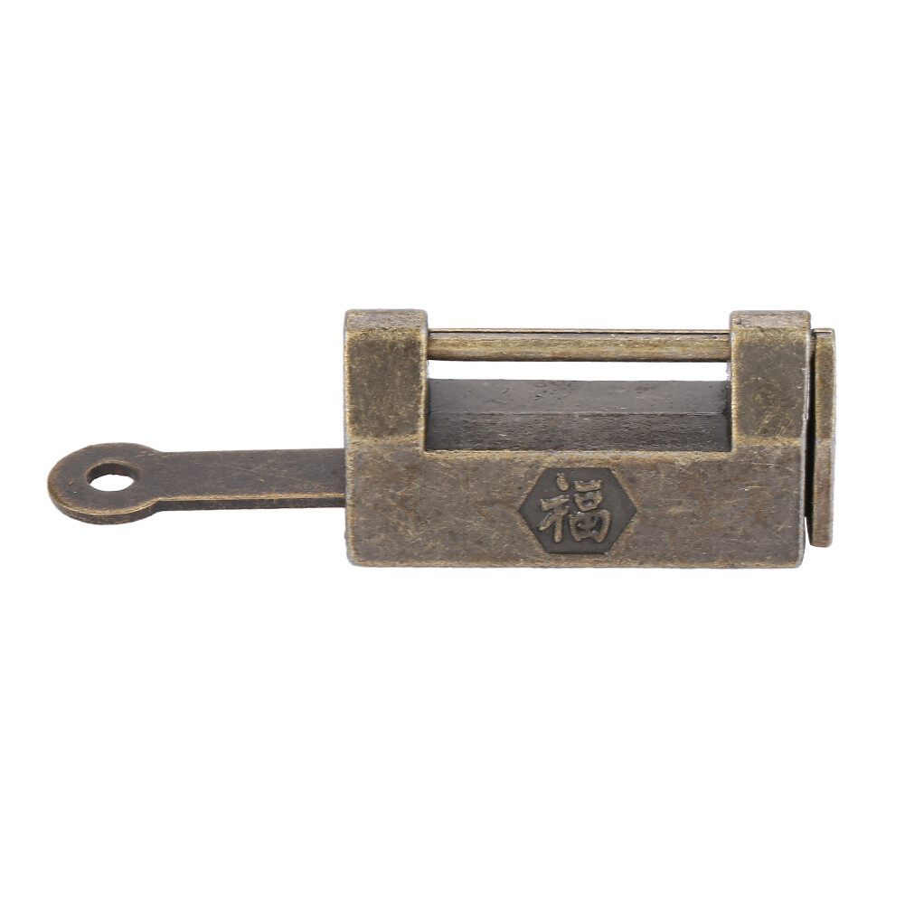 Chinese Vintage Padlock Retro Style Lock Key For Jewelry Box Drawer Small SD0