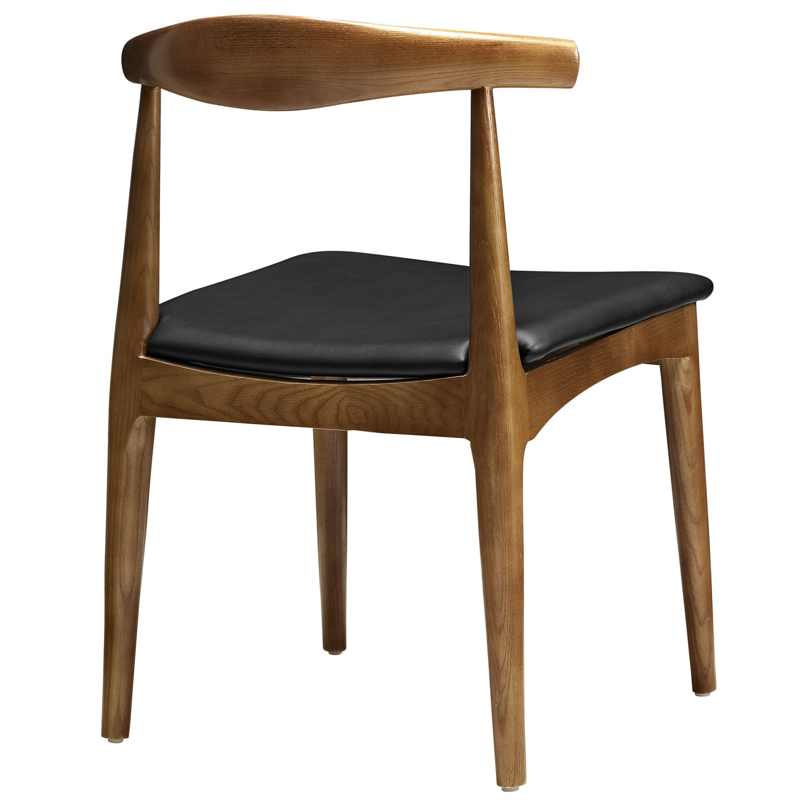 Modway Tracy Dining Chairs Wood Set of 4 in Black
