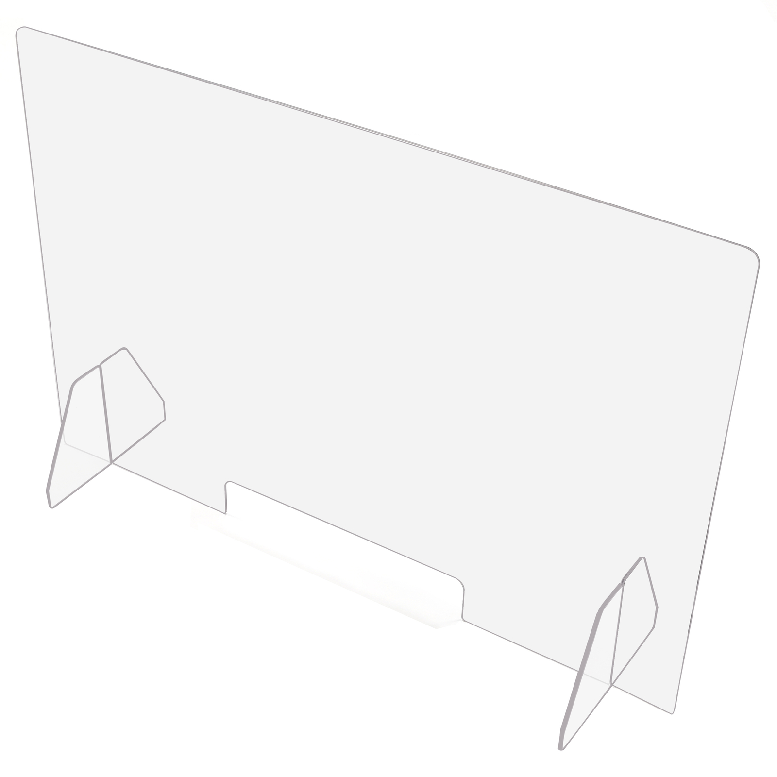 Clear Sneeze Guard Counter Desk 46"x30" Cough&Sneeze Shield For Worker Customer