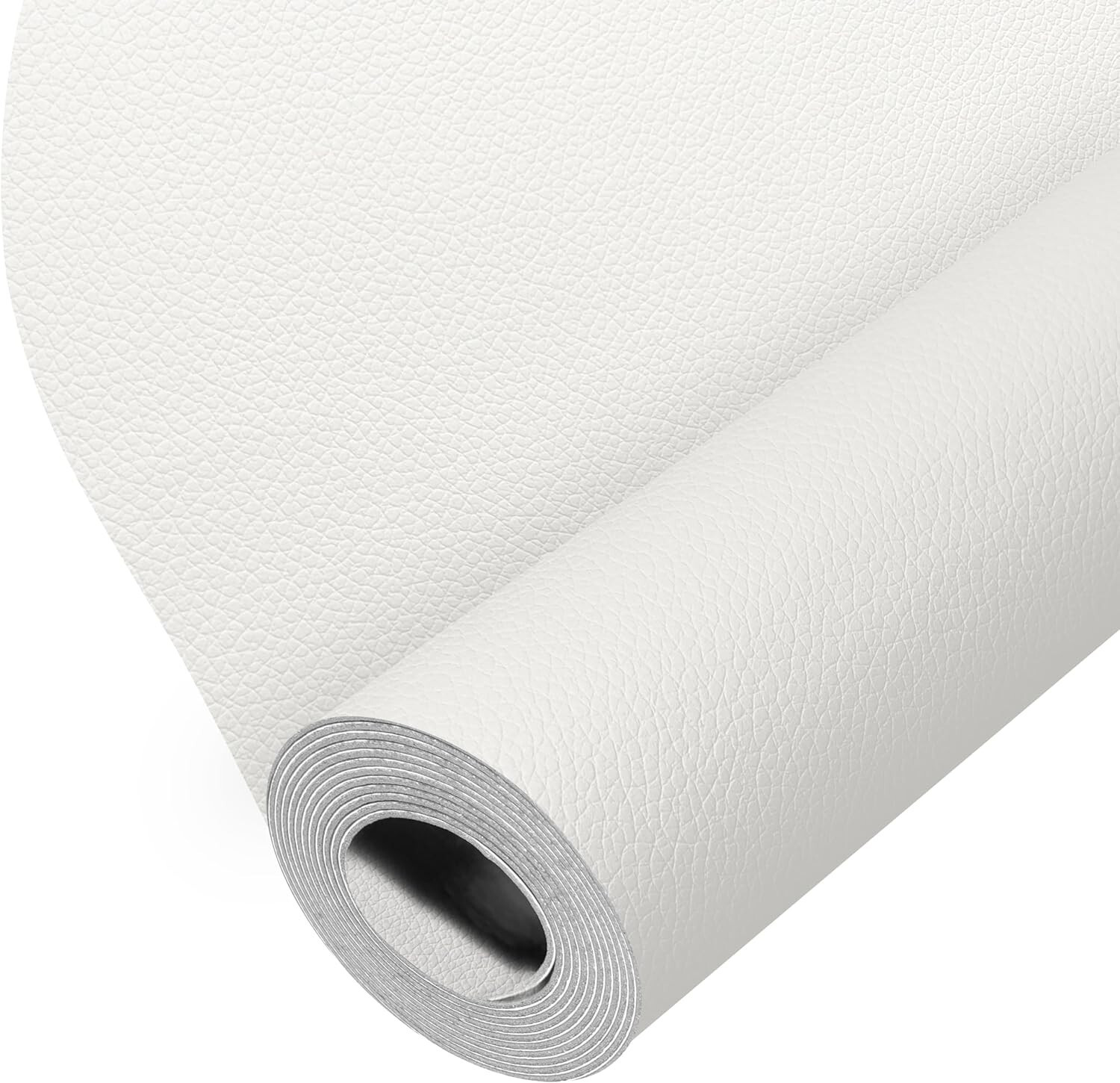 White-Litchi Grain 12 x 48" Leather Repair Tape Self Adhesive For Furniture Sofa