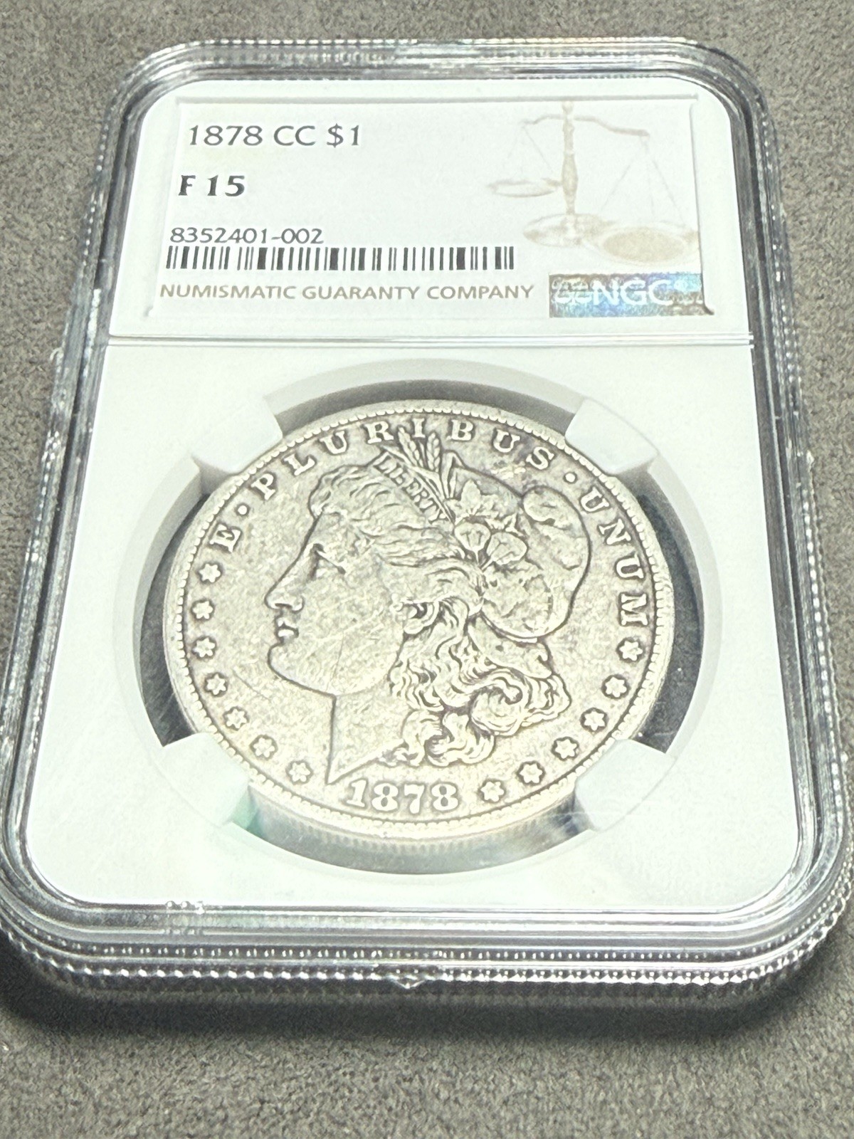 1878-CC Morgan Silver Dollar $1 PCGS F15 Fine 15 Key Date Original Patina