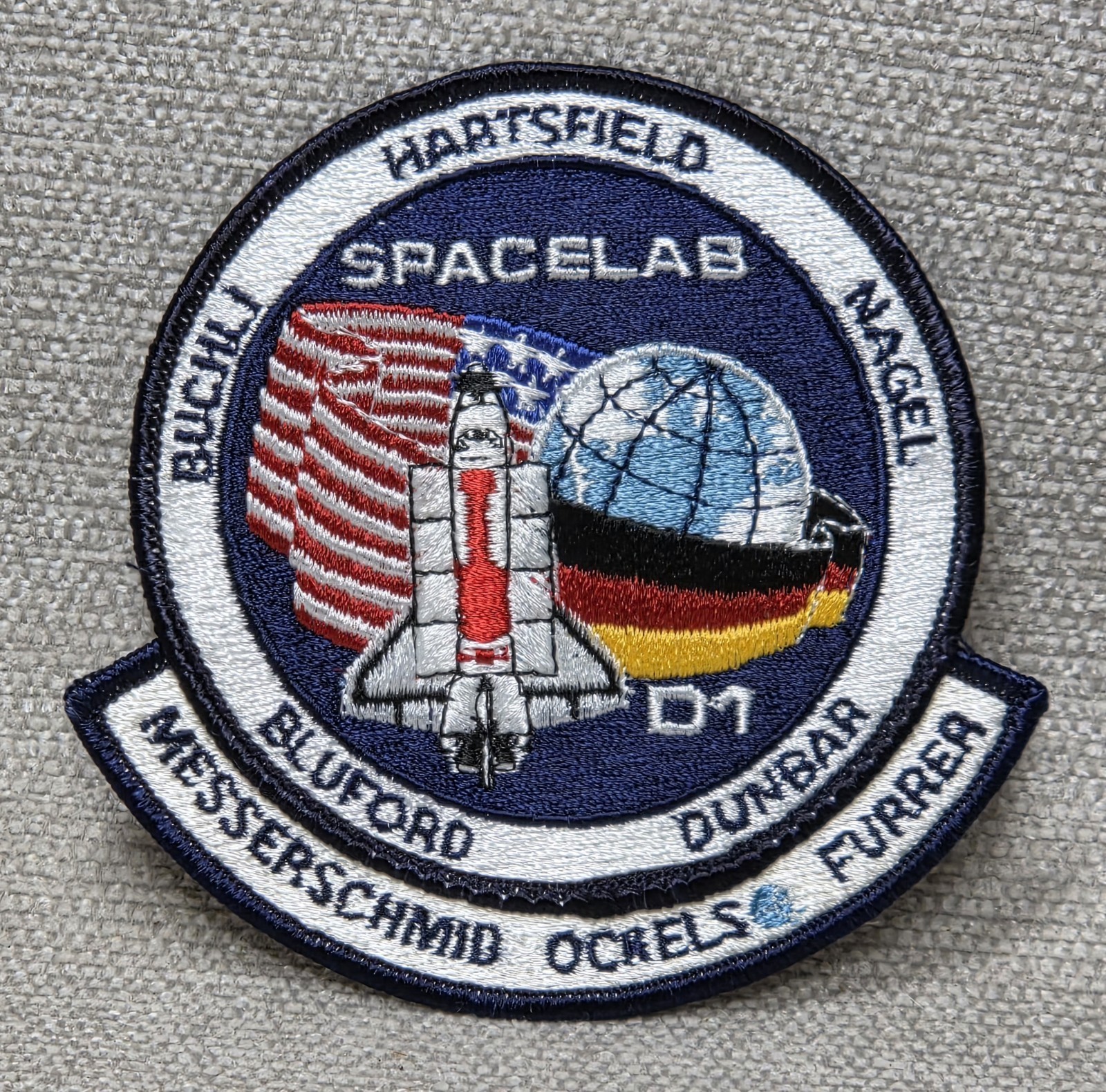 NASA STS-61-A 4½" X 4½" Patch Space Shuttle Challenger Spacelab D1 West Germany