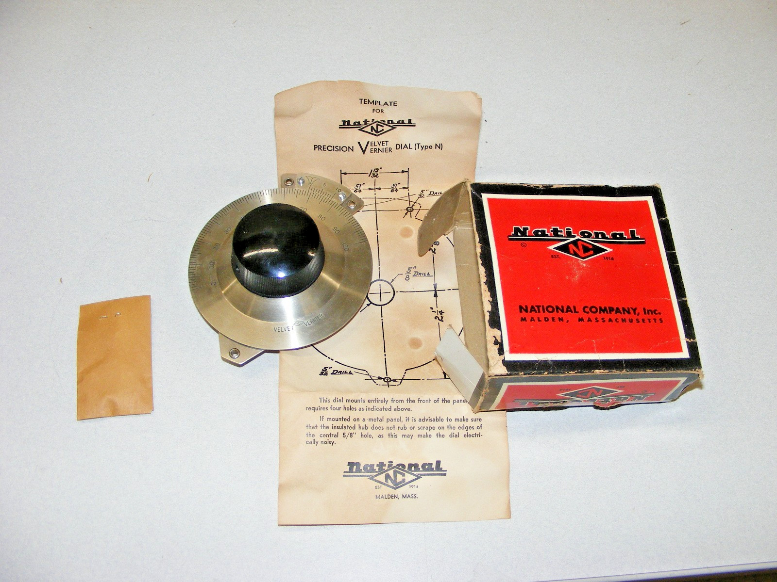 Vtg National Radio Type N Velvet Vernier Dial UNUSED