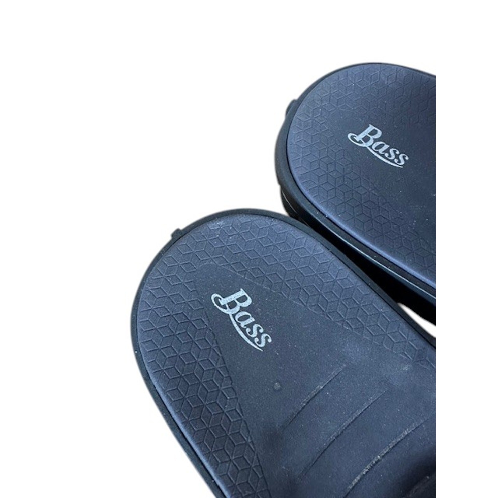 Bass Black Slip on Adjustable Front Summer Slides Men Sz 9