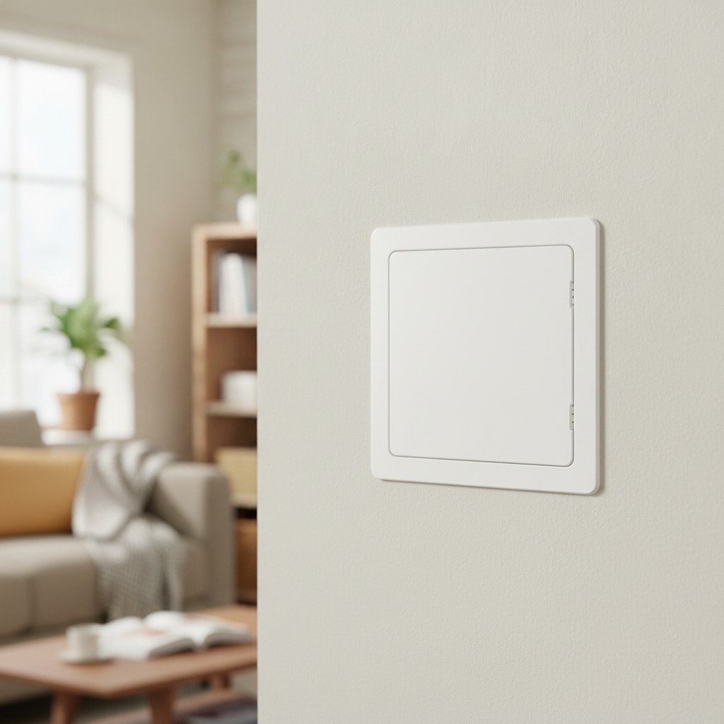 12x12 inch Access Panel for Drywall - Durable White Plastic Design