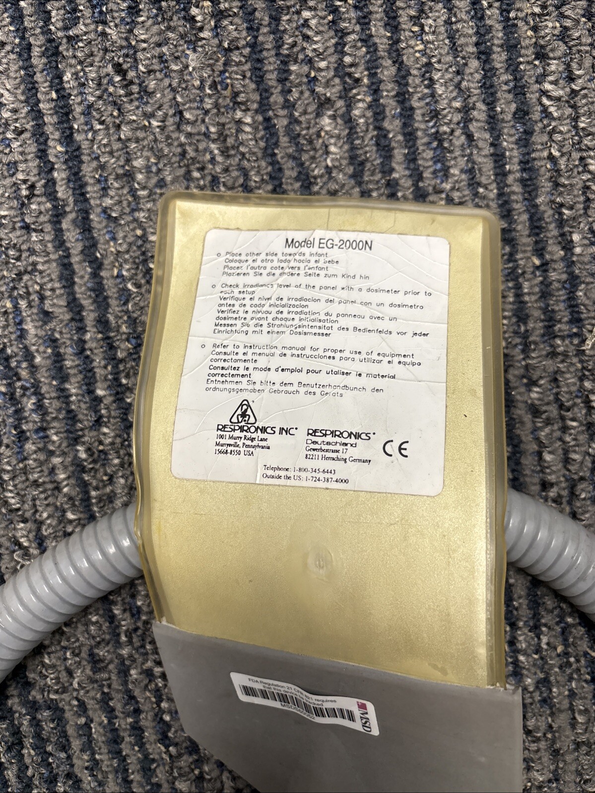 Respironics Medical EG-2000N Light Cable