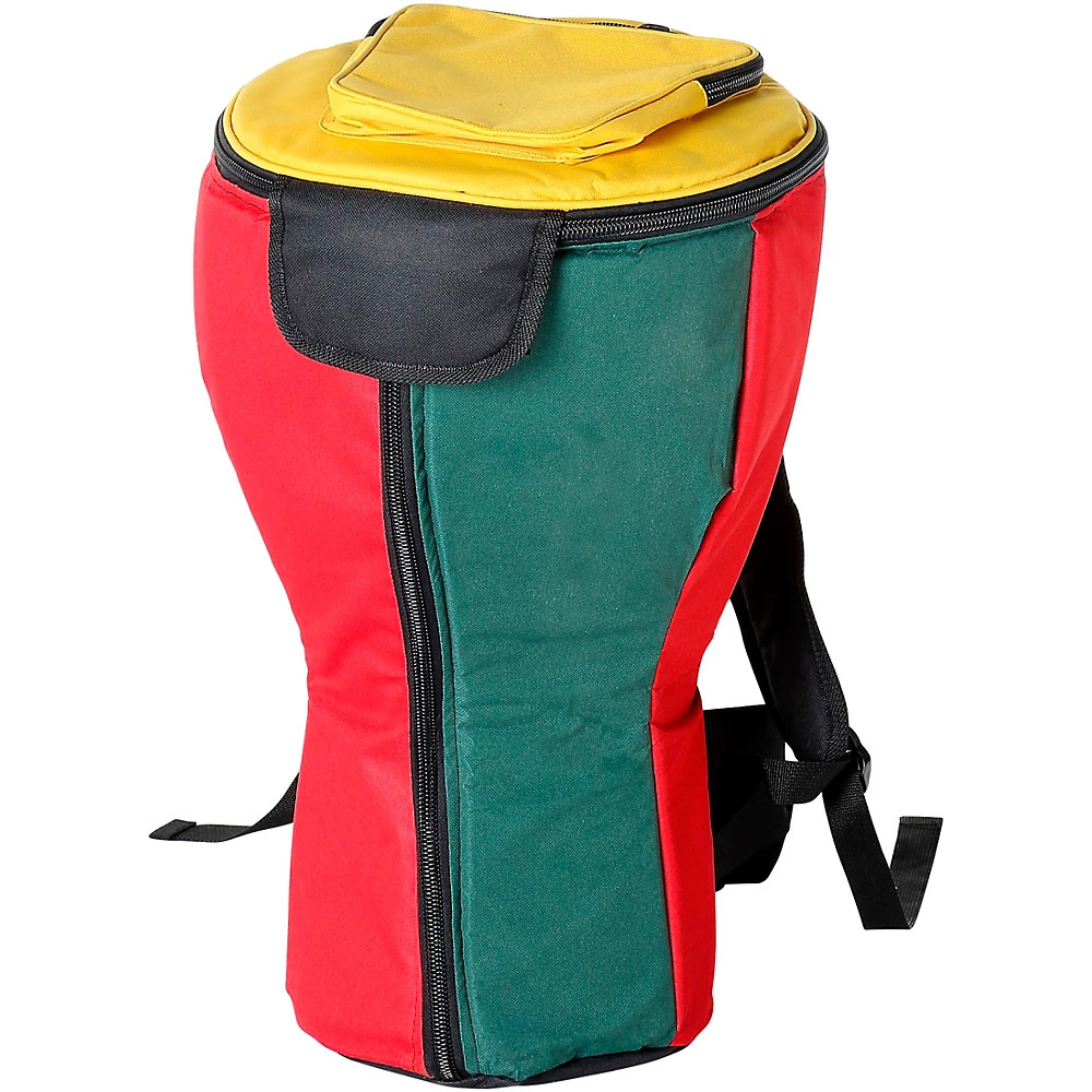 X8 Drums Heavy Duty Djembe Backpack Bag Large Rasta
