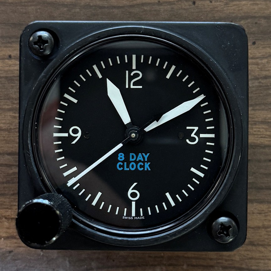 CESSNA REVUE THOMMEN LEMANIA Cal Z8 A-11 Aircraft Clock White Numbers And Hands