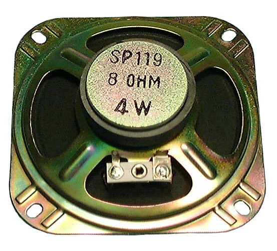 TS40, Philmore 4.0" Square Flanged Speaker, 8 Ohm 5.0 Watts