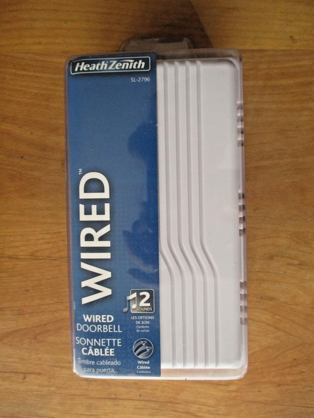 NEW Heath Zenith Wired Mechanical Doorbell Chime, White, Plastic, Wired, 2 Tunes
