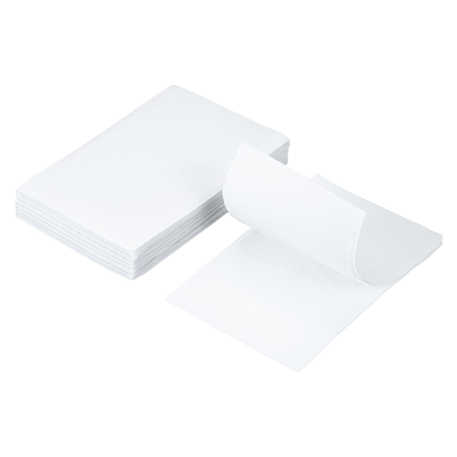 8 Pcs 6 x 4 Inch Hook and Loop Tape with Adhesive for Home Office Wall, White