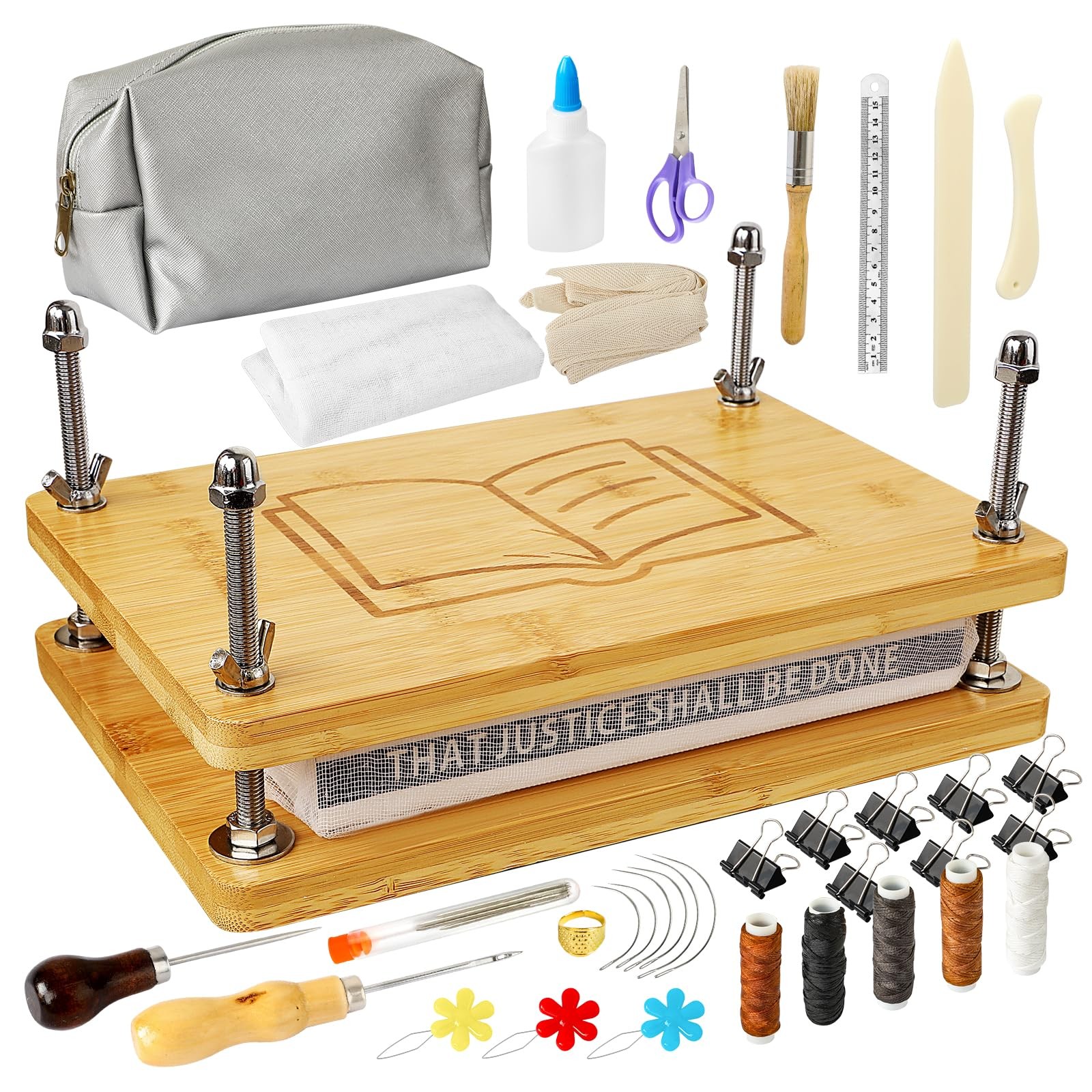 Book Binding Kit With Press 7.9 x 11.6 Inch Starter Tools Craft Supply