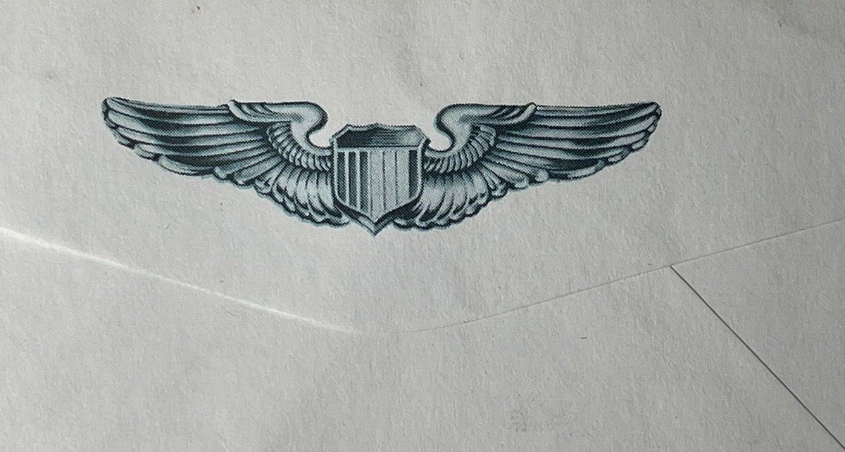 Lot 3 Vintage United States Air Force Pilot Wings Emblems Unused Envelopes