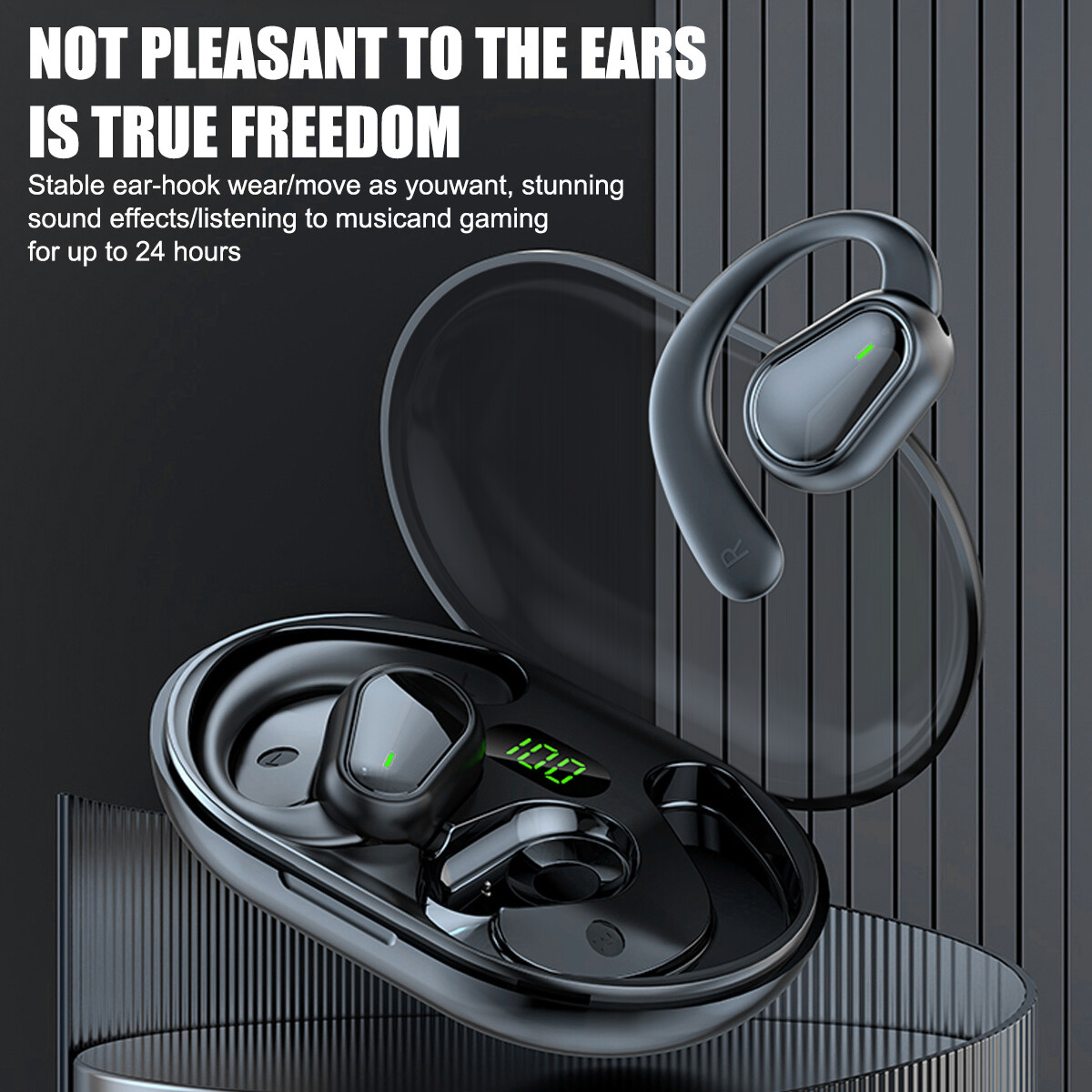 TWS Bluetooth 5.3 Headphones Wireless Earphones Earbuds Stereo Ear Hook Headset