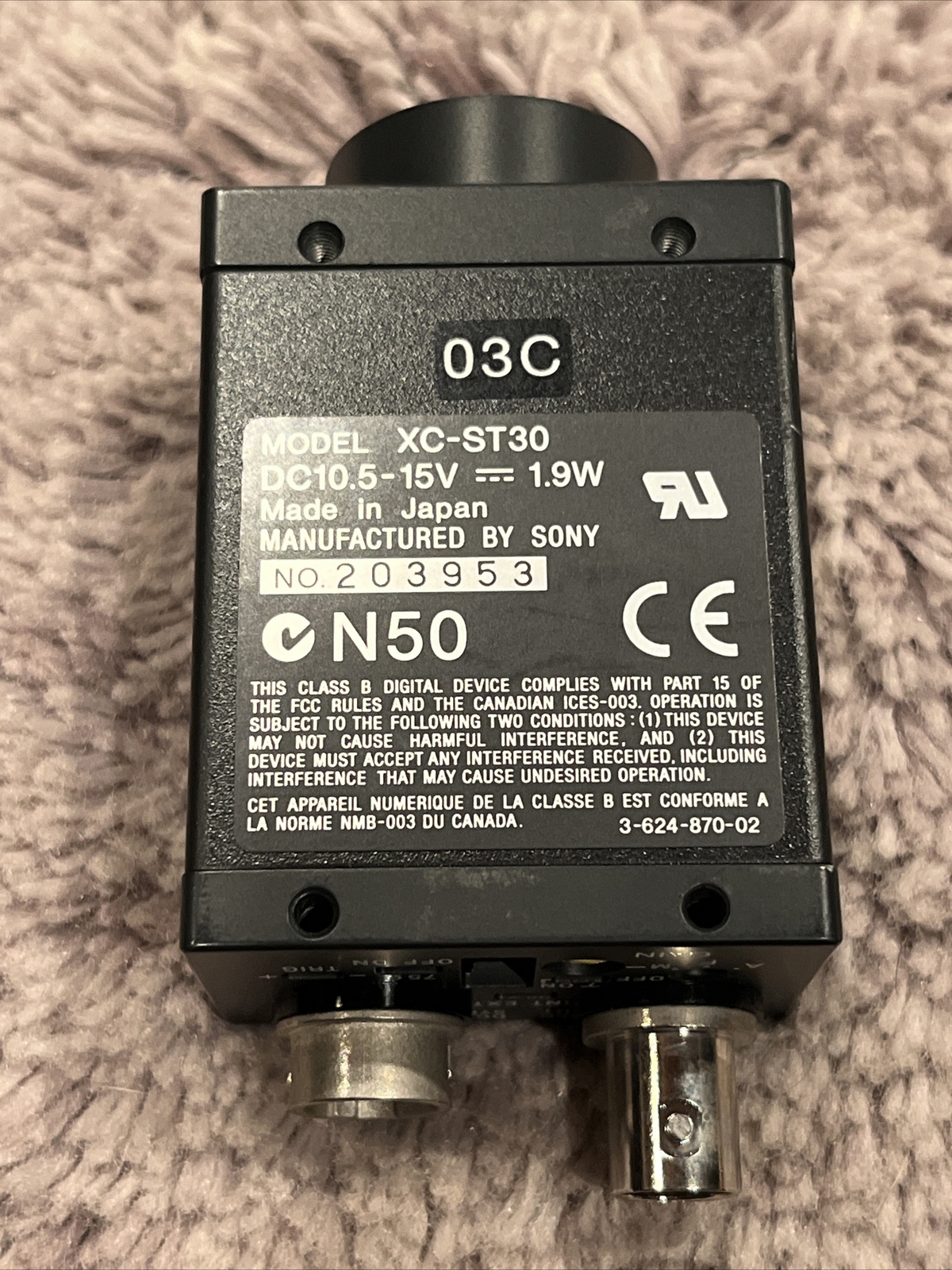 Sony XC-ST30 CCD Camera Good Used Condition
