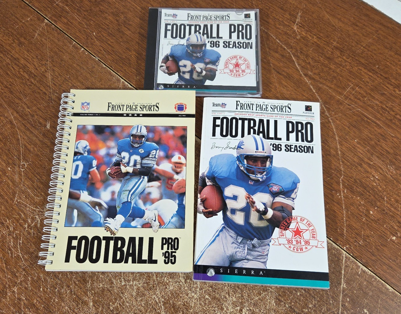 Vintage PC CD-ROM Front page News Pro Football Barry Sanders