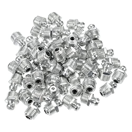 50 Pcs M10x1 Grease Nipple Fitting Straight 180 Degree Angle M10x1.0