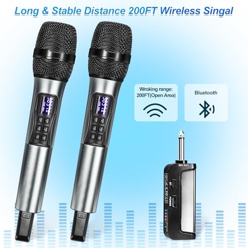 Bluetooth Rechargeable Microphone Karaoke System with Rechargeable Microphone