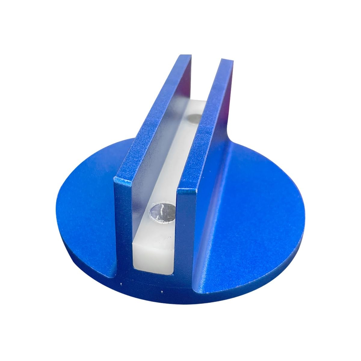 Universal Magnetic Jack Pad, 0.37" Slotted Aluminum Grooved 2.99 inch, Blue