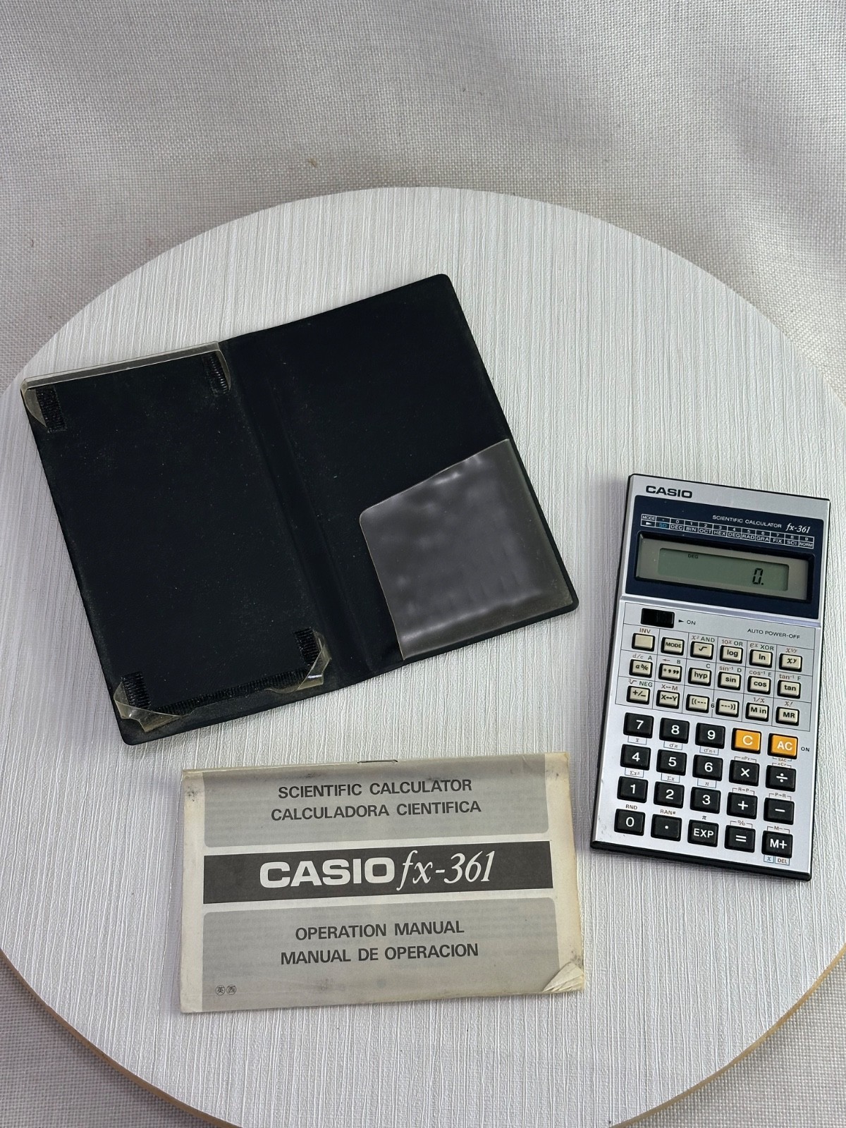 Vintage Casio Scientific Calculator FX-361 Complete With Case Manual Calculator