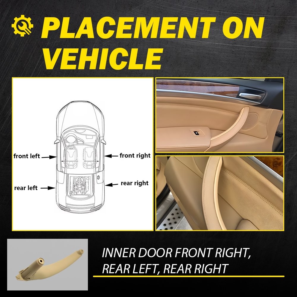 Interior Door Handle Panel Pull Cover Beige For BMW X5 X6 E70 E71 2008-14 3-30X